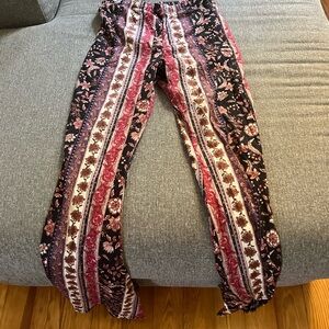 Floral Striped Women's Leggings